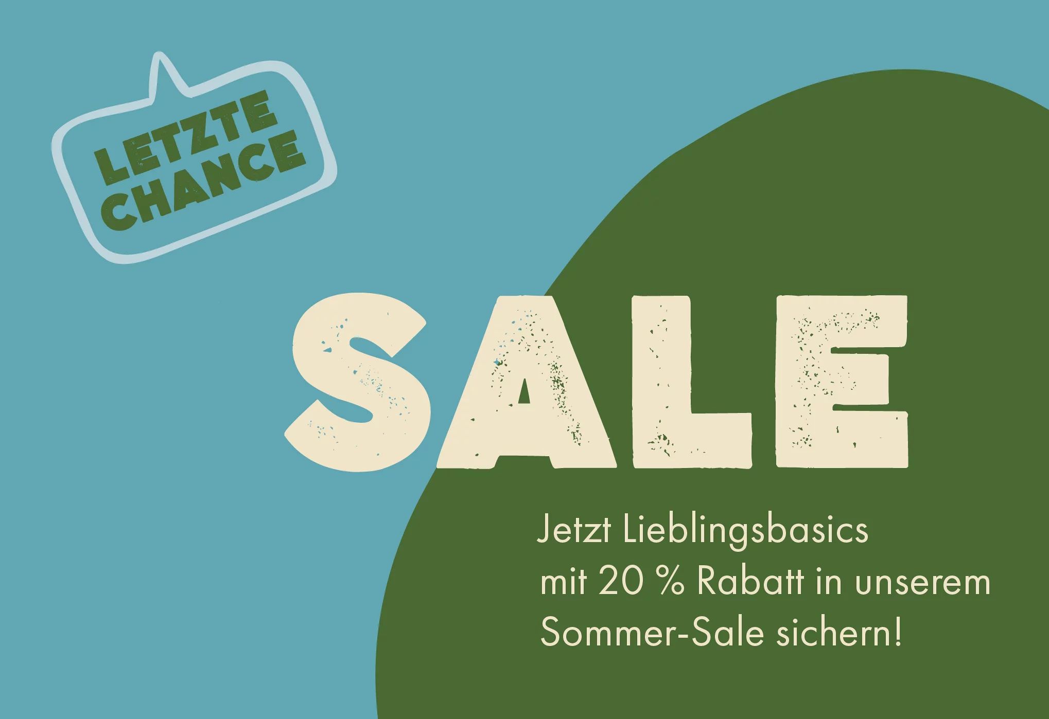 Jetzt zugreifen!
Ab heute bekommst du 20 % Rabatt auf ausgewählte Basics aus Hanf und Bio-Baumwolle. Viel Spaß beim Stöbern!