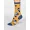 Evan Square Print Organic Cotton Socken: mustard yellow